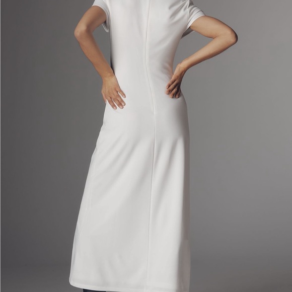 Reformation Anthropologie Fior Di Latte White Midi Dress - Picture 3 of 5